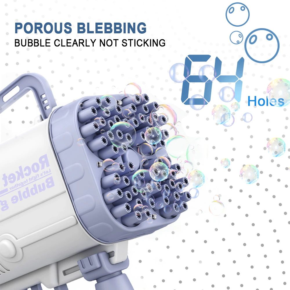 Automatic Electric Bubble Gun with 64 Holes - Image 6