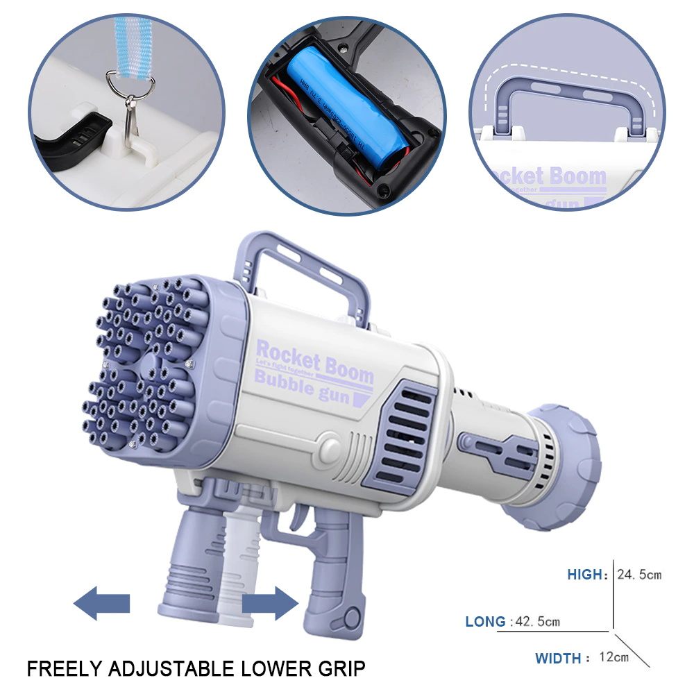 Automatic Electric Bubble Gun with 64 Holes - Image 5