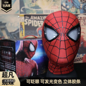 Extraordinary Stereo Strip Spider-Man Headgear With Movable Eyes, Electric Ring, Remote Control Luminous Mask, Kidsren's Toy For Men