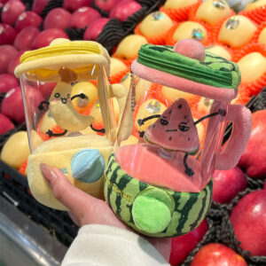 Original Internet Celebrity Tanaka Fruit Juicer Fun Decompression Toy Drawstring Rotating Plush Doll Grab Machine Doll
