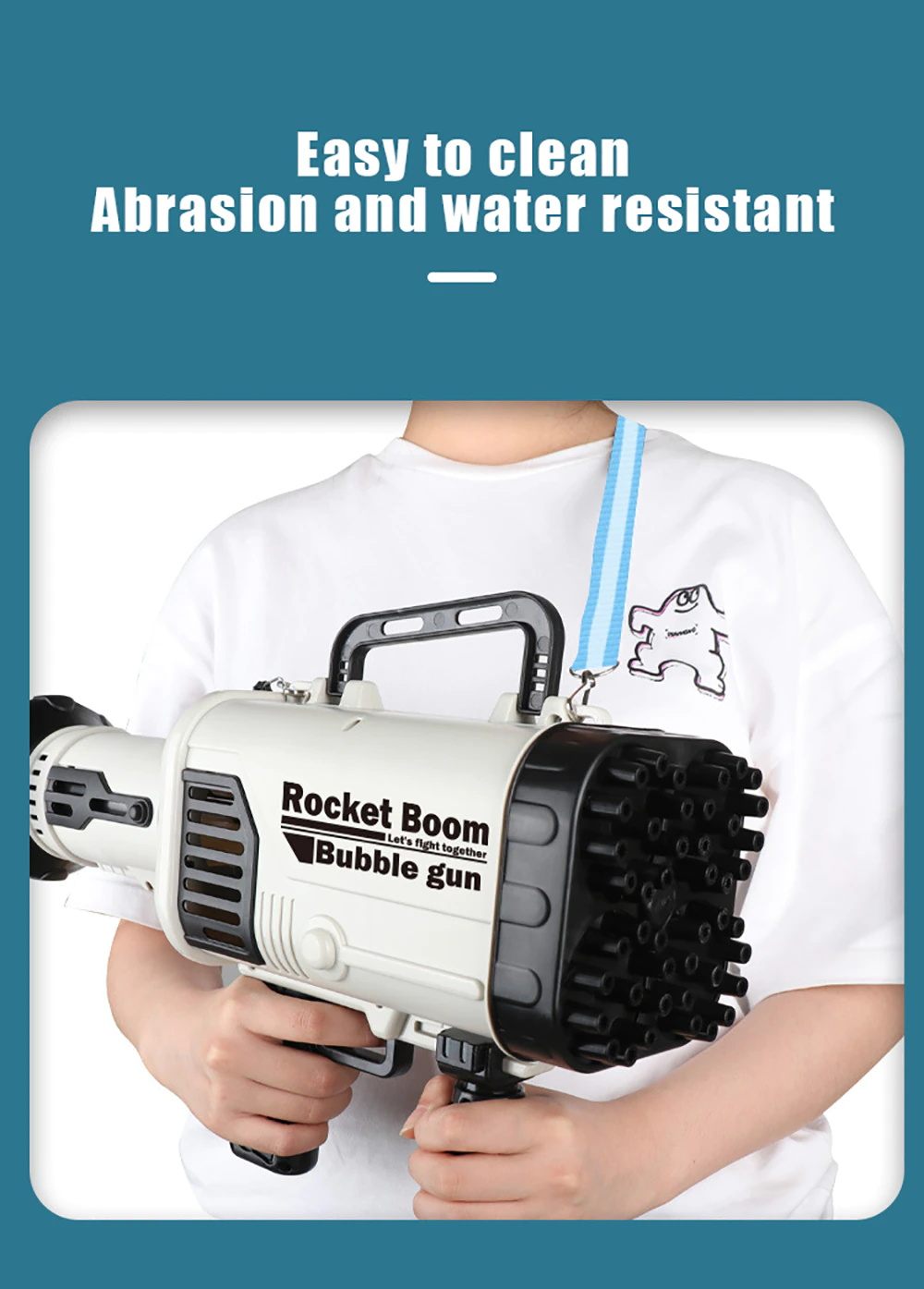 Automatic Electric Bubble Gun with 64 Holes