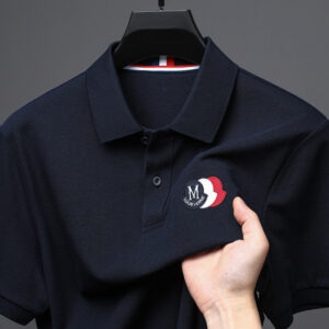 cotton Short-Sleeved T-Shirt For Men, 100% Pure Cotton, Round Neck Base Shirt, Three-Color Badge, Fashionable Summer Top