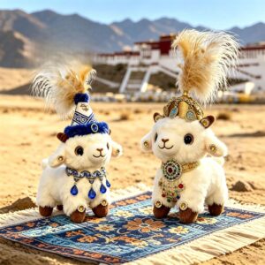 Cute Sheep Dolls Xinjiang Lamb Plush Keychain Plush Toys Gifts Travel Gifts