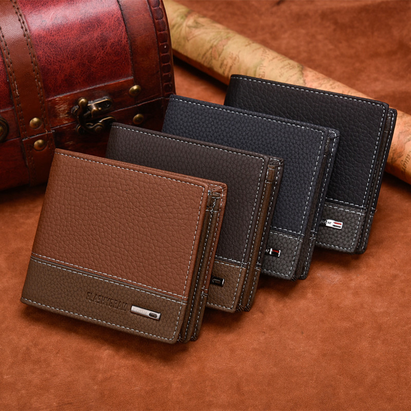 Purse genuine embossed leather wallet
