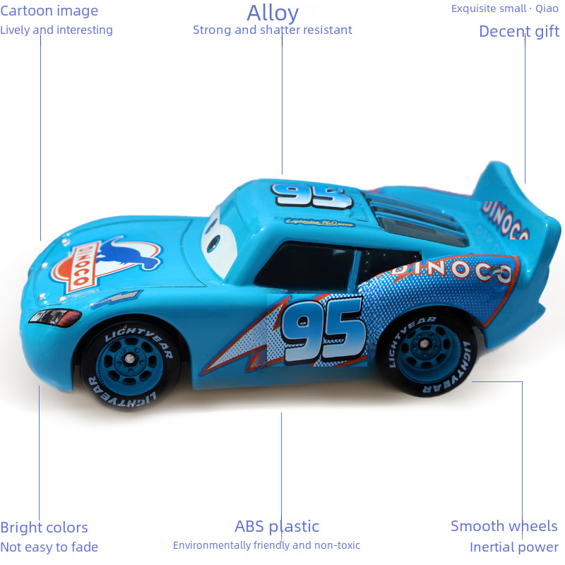 Racing Car Story Children's Toy Car Alloy Car McQueen Uncle Mai Car Wang Luba Sheriff Die - Image 3